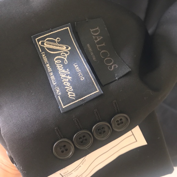 DALCOS 3 Buttons Black Wool Suit Made in Italy - Picture 6 of 8